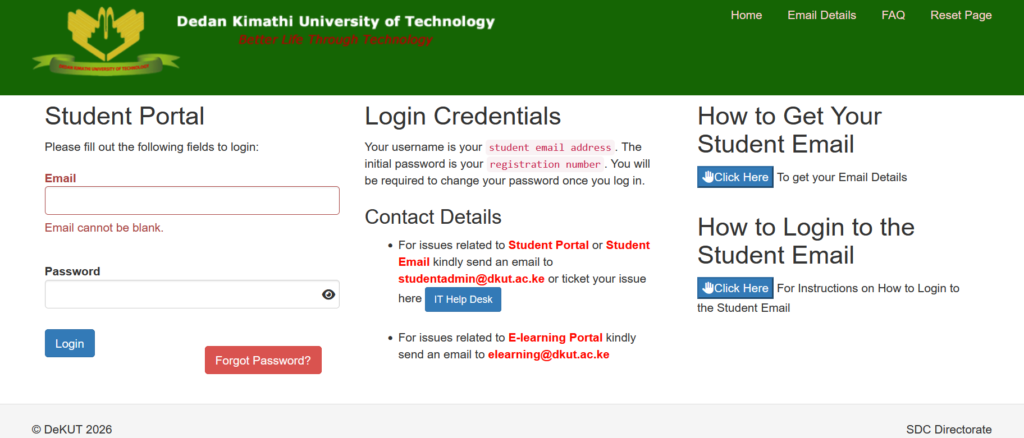 Dedan Kimathi University Students Portal: A Comprehensive Guide