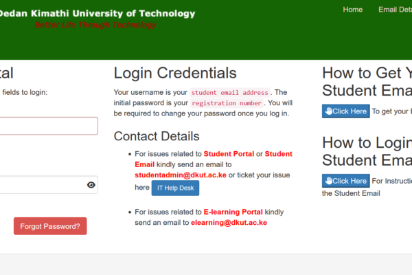 Dedan Kimathi University Students Portal: A Comprehensive Guide